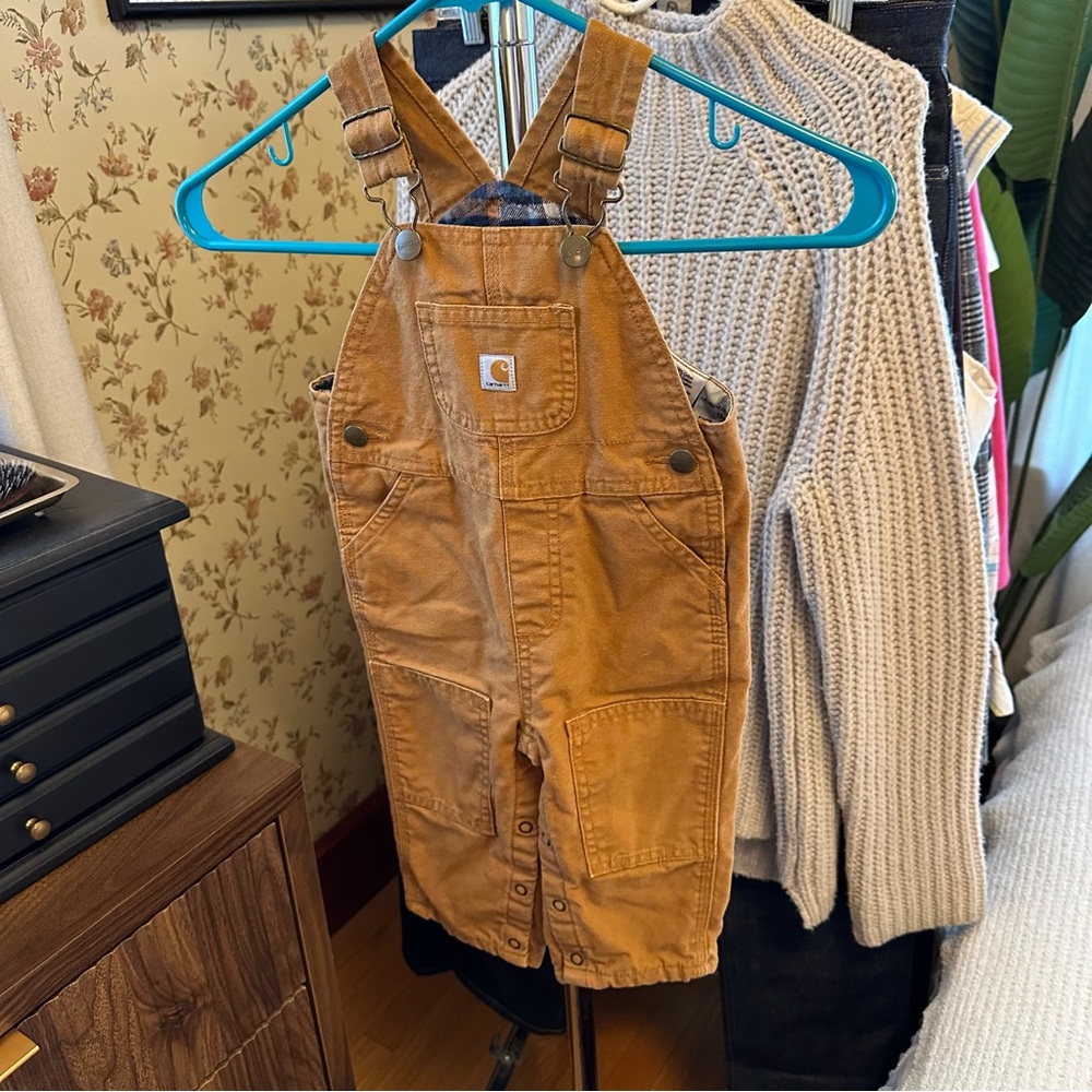 Carhartt kids lined overalls 12M